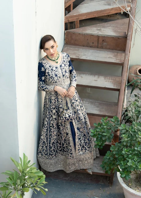 Zanoon - Silver Gharara Set
