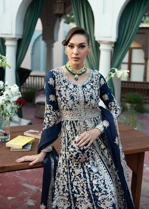Zanoon - Silver Gharara Set