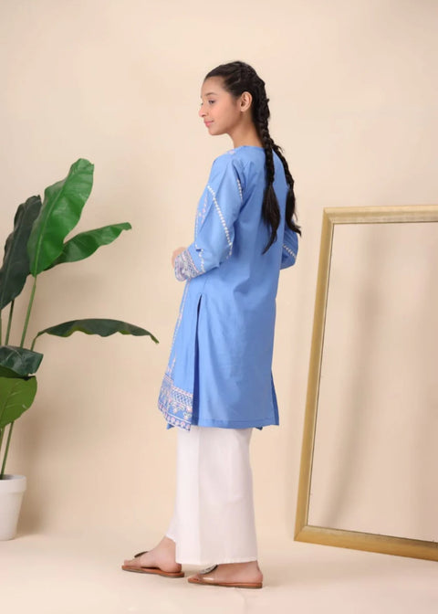 Azure Bloom Kurta Set