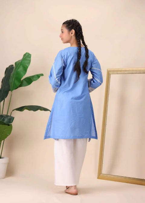 Azure Bloom Kurta Set