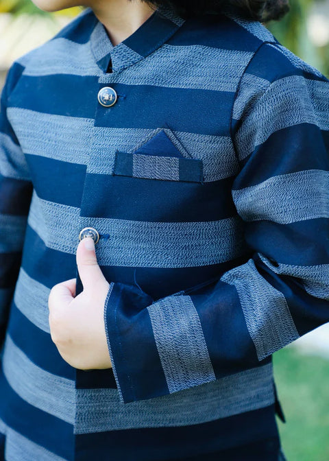 Midnight Blue Waistcoat Suit Ahw 023