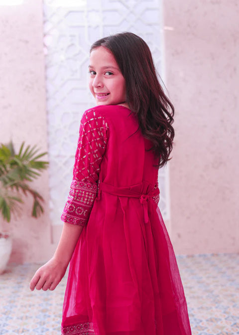 Vivid Pink Short Frok-KST 038