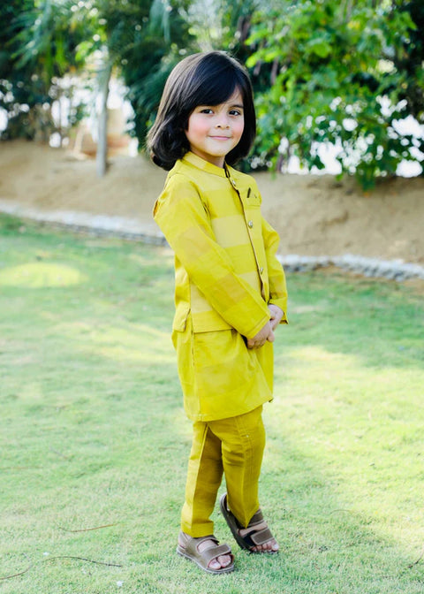 Yellow Waistcoat Suit AHW 022