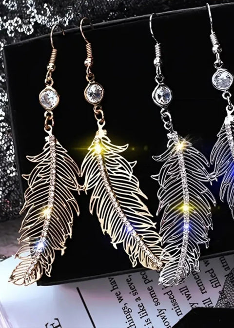 Silver Feather Earrings