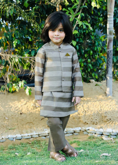 Smoke Grey Waistcoat Suit Ahw 020