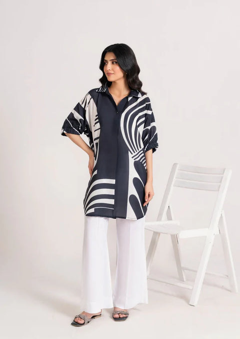 2Pc Swiss Silk Midnight Monochrome JUPITER-F25-0015
