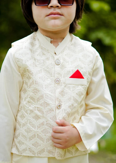 Bavarian Cream Waistcoat Suit-KC 029