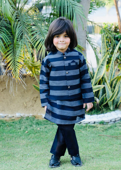 Midnight Blue Waistcoat Suit Ahw 023