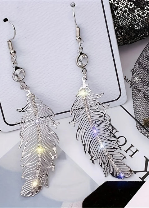 Silver Feather Earrings