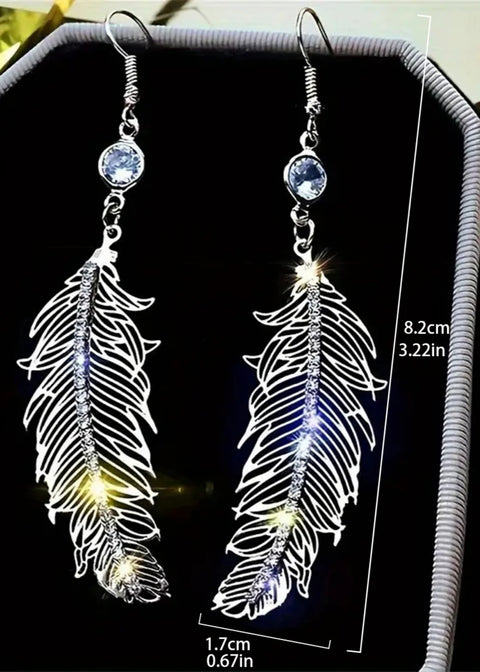 Silver Feather Earrings