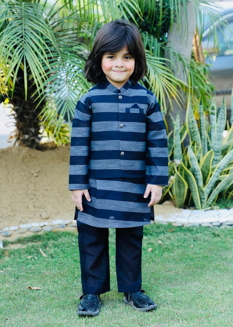 Midnight Blue Waistcoat Suit Ahw 023