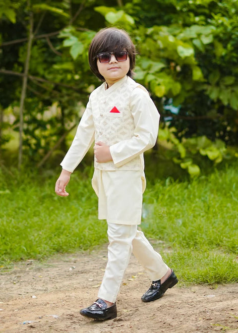 Bavarian Cream Waistcoat Suit-KC 029