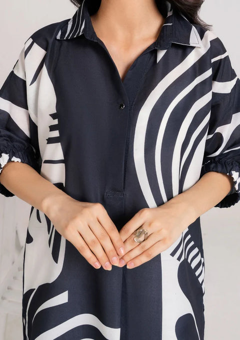 2Pc Swiss Silk Midnight Monochrome JUPITER-F25-0015