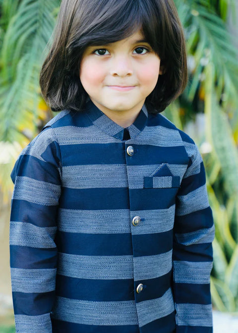 Midnight Blue Waistcoat Suit Ahw 023