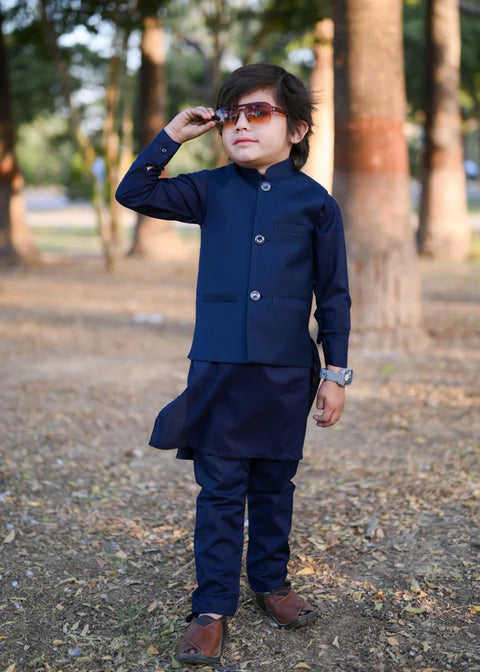 Plain Blue Only Waistcoat EW32