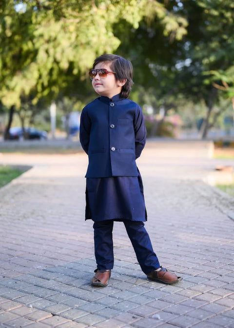 Plain Blue Only Waistcoat EW32