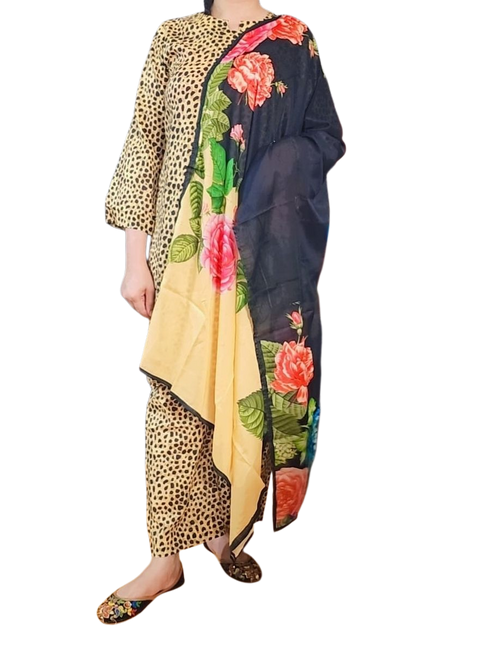 Digital Printed Lawn All Over 3Pcs