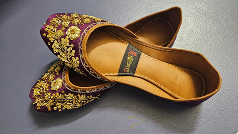 Purple Embroidered khussa 10