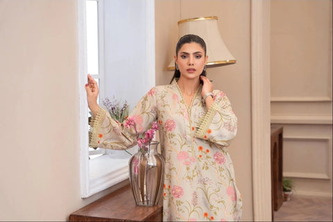 Florellay 2 piece stitched Printed dress