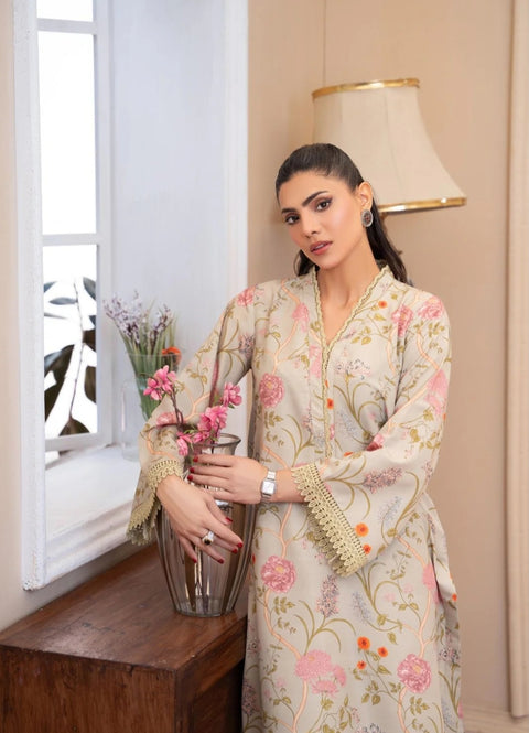 Florellay 2 piece stitched Printed dress